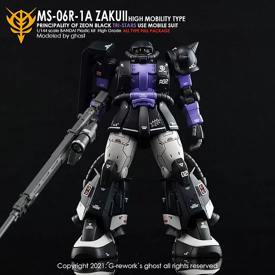 G-Rework - [HG] ORIGIN MS-06R-1A ZAKU II (BLACK TRI-STARS FULL SET