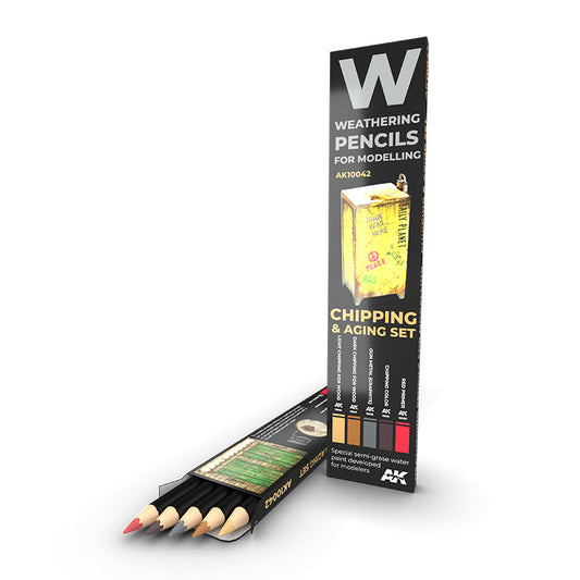 AK Interactive - CHIPPING & AGING Weathering Pencil Set