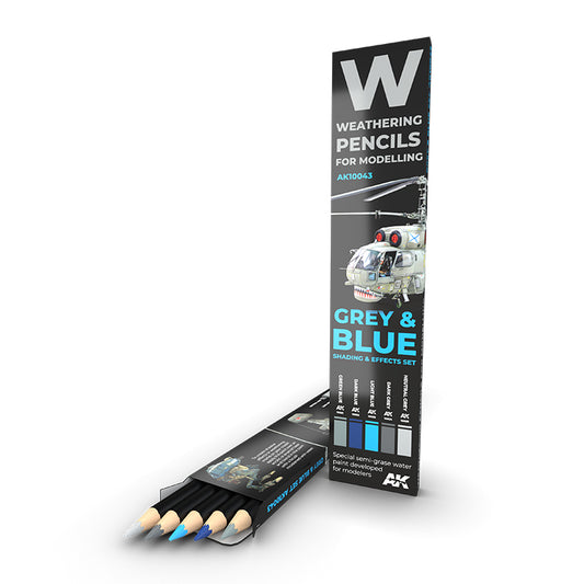 AK Interactive - GREY & BLUE Weathering Pencil Set