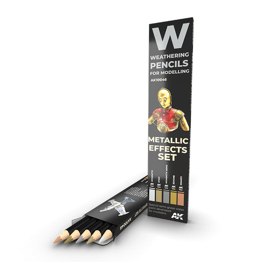 AK Interactive - METALLIC EFFECTS Weathering Pencil Set