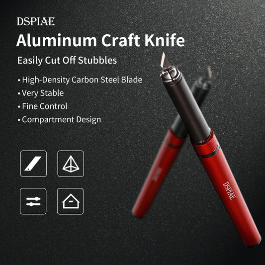 DSPIAE - DK-1 Aluminum Alloy Hobby Knife (Includes 20 Blade Refills)