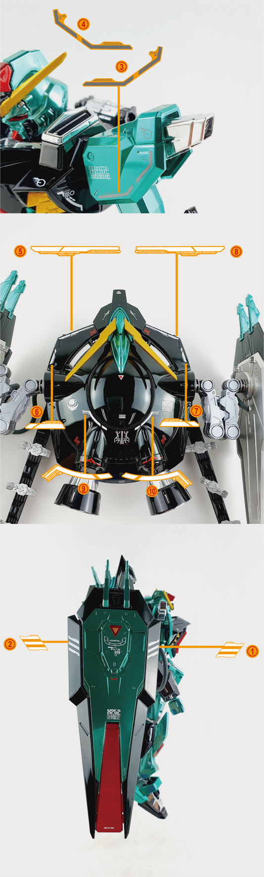 Delpi - 1/100 Full Mechanics Forbidden Gundam WATER DECAL