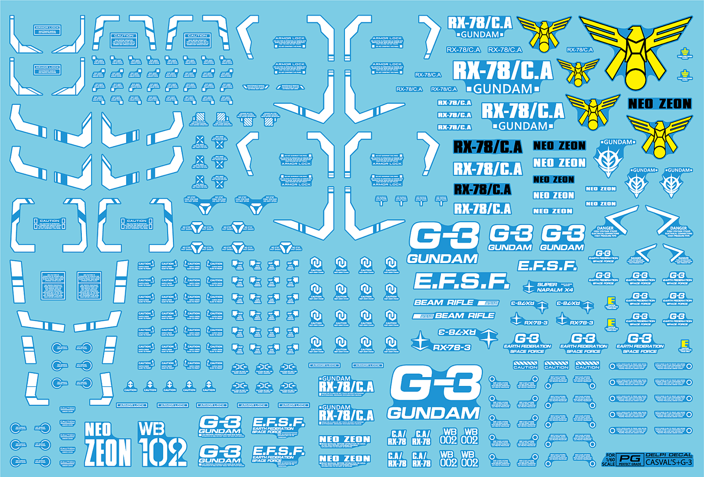Delpi - PG RX-78/C.A CASVAL + G3 WATER DECAL