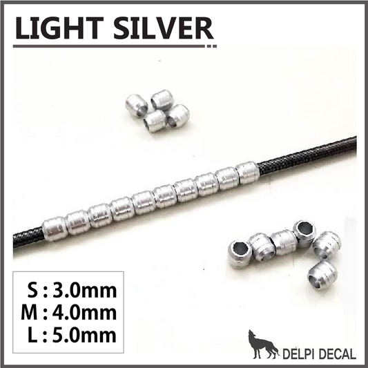 METAL POWER TUBE 4 color (3/4/5mm) - LIGHT SILVER / Small (3mm)