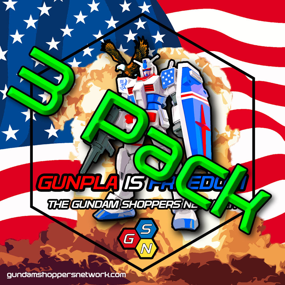 GSN "Gunpla Is Freedom" Stickers - 3 Pack - Limited Run!