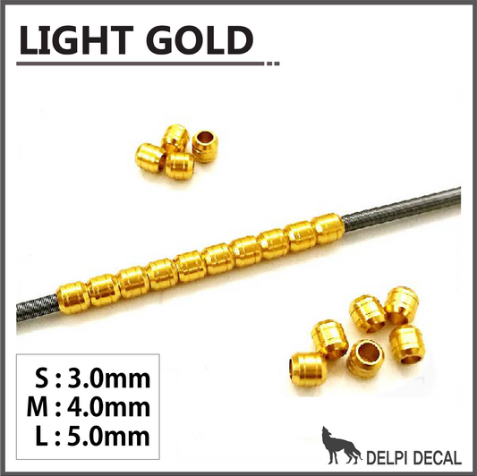 METAL POWER TUBE 4 color (3/4/5mm) - LIGHT GOLD / Small (3mm)