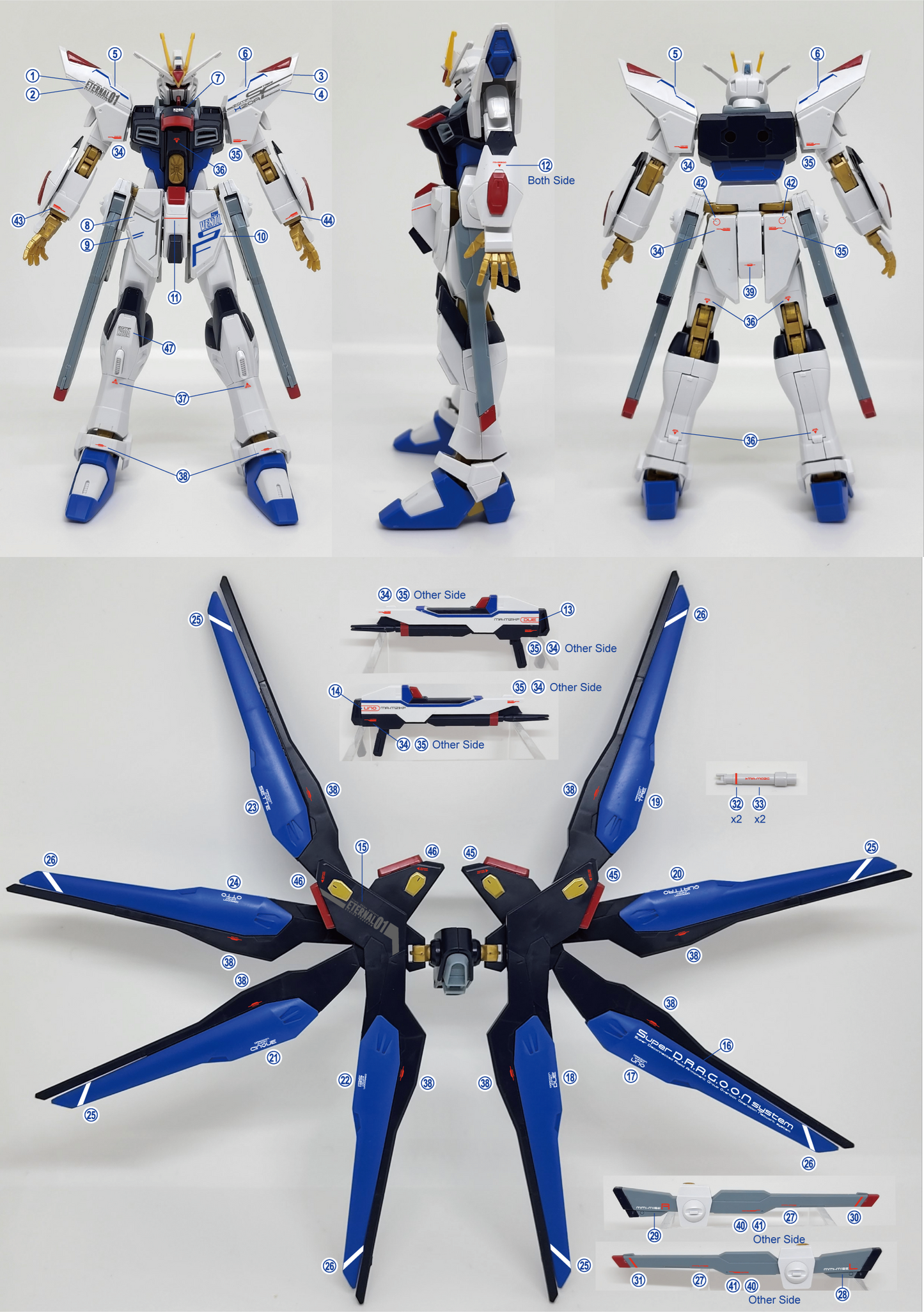 Delpi - HGCE STRIKE FREEDOM WATER DECAL - (Select Normal or Holo)