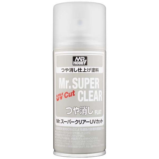 Mr. Hobby - Mr. Super Clear UV Cut Top Coat Spray (Select from Flat or Gloss)