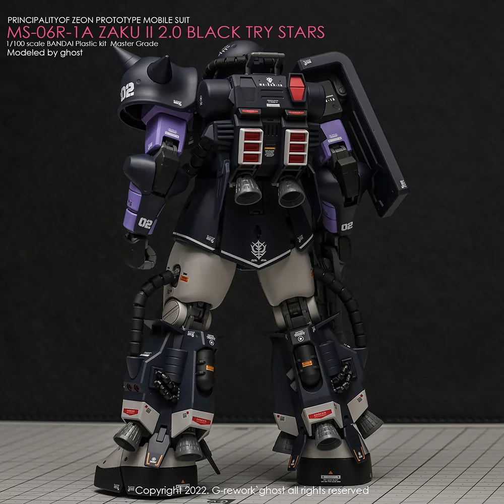 G-Rework - [MG] MS-06R-1A ZAKU II (BLACK TRI-STARS) - Water Slide Decals