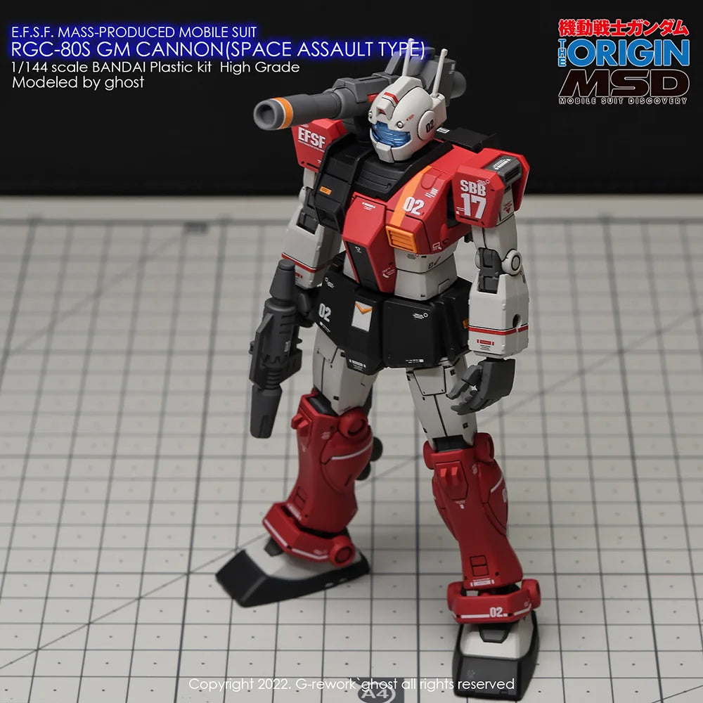 G-Rework - [HG] RGC-08S GM CANNON (SPACE ASSAULT TYPE) - Waterslide Decals