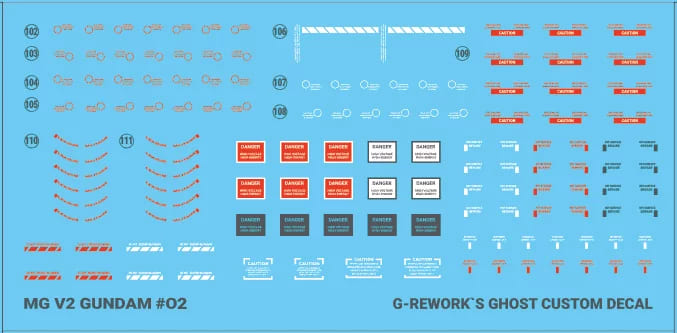 G-Rework - [MG] V2 GUNDAM ver. Ka - Water Slide Decals