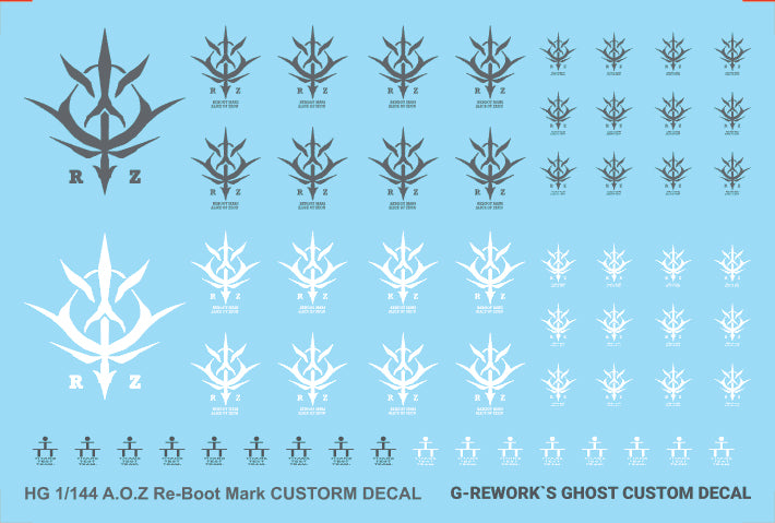 G-Rework - [HG] ADVANCE OF ZETA RE-BOOT MARK - Water Slide Decals
