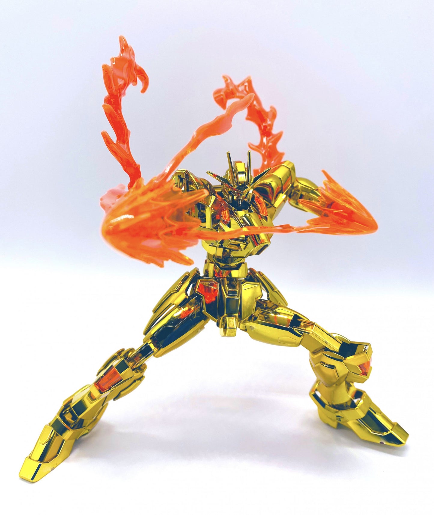 P-Bandai / Limited - HGBF Build Burning Gundam (Gold Ver.) - PLUS 1/48 Scale Build Burning Gundam Head Display Base!