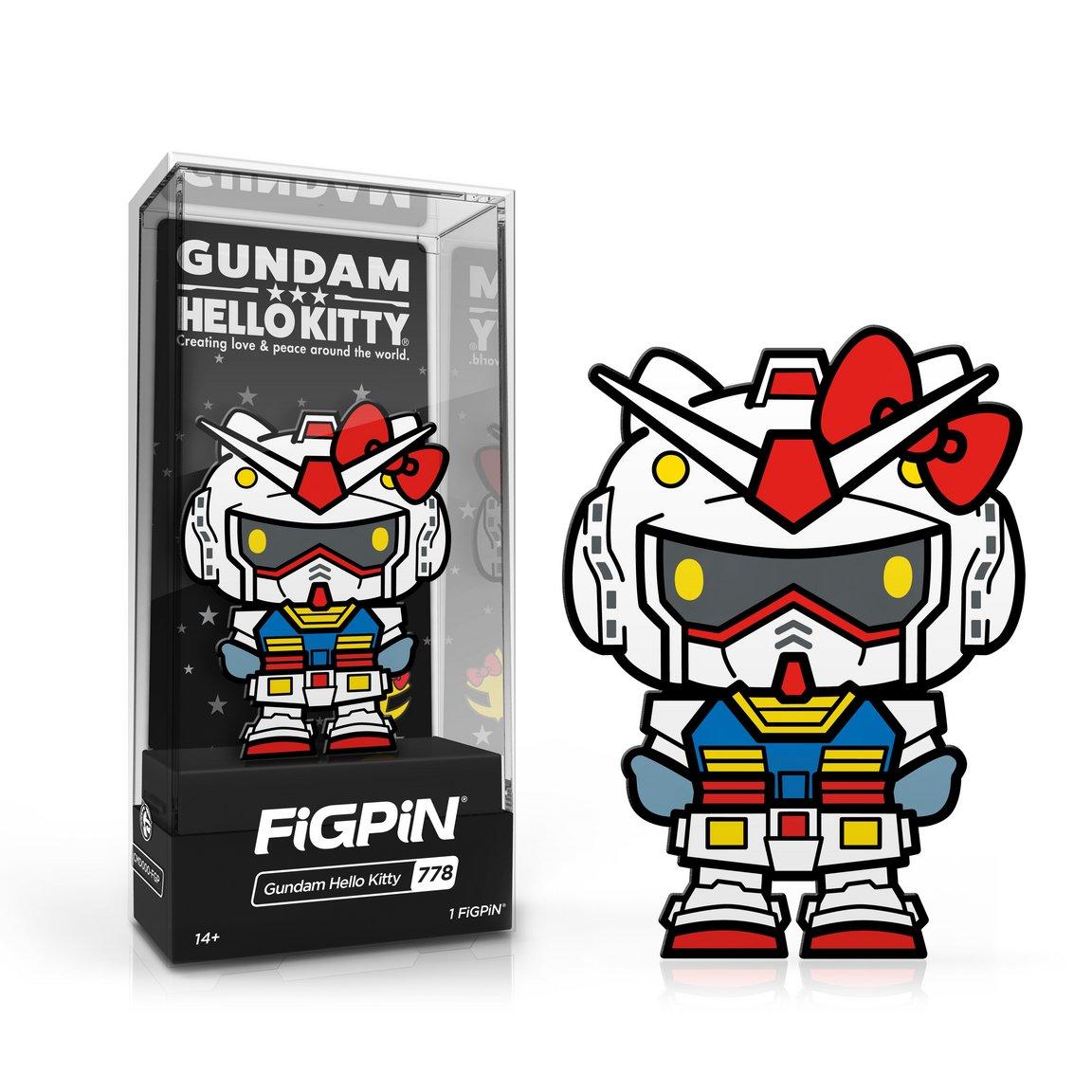 "Hello Kitty x Gundam" Collectible Enamel Pin & GSN Sticker Set Bundle (Select from 3 Options)