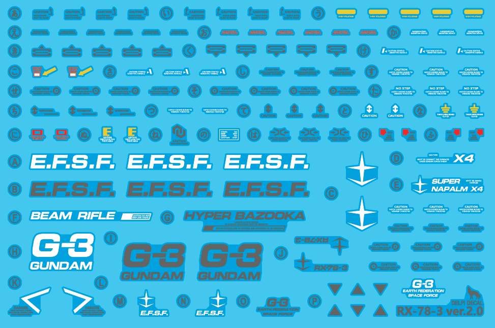 Delpi - MG RX-78-3 G3 2.0 WATER DECAL