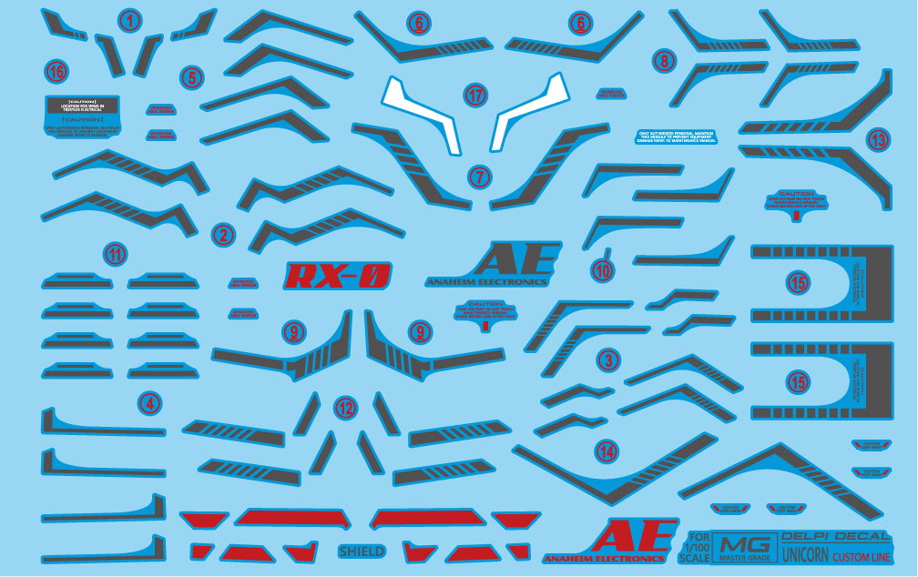 Delpi - MG UNICORN WATER DECAL - (Various Options Available)