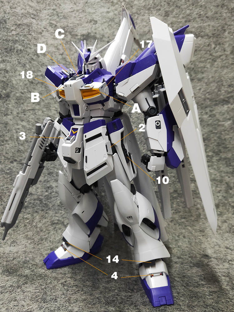 Anubis MG RX-93 Hi-Nu Gundam - Detail Upgrade Accessories - GP-009
