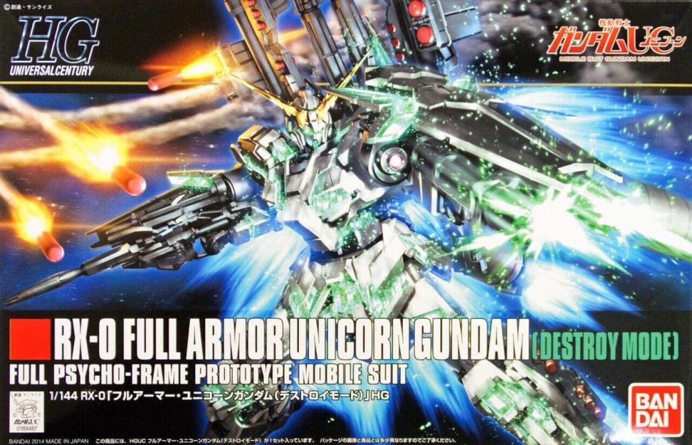 HGUC Full Armor Unicorn Gundam Destroy Mode (Green Ver.)