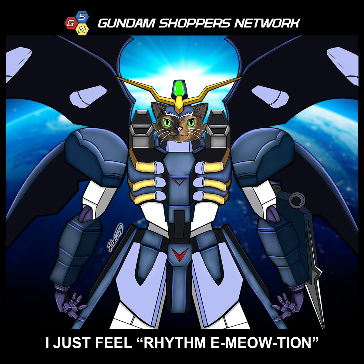 GSN "Catscythe Meow - I Just Feel Rhythm E-Meow-tion" Sticker