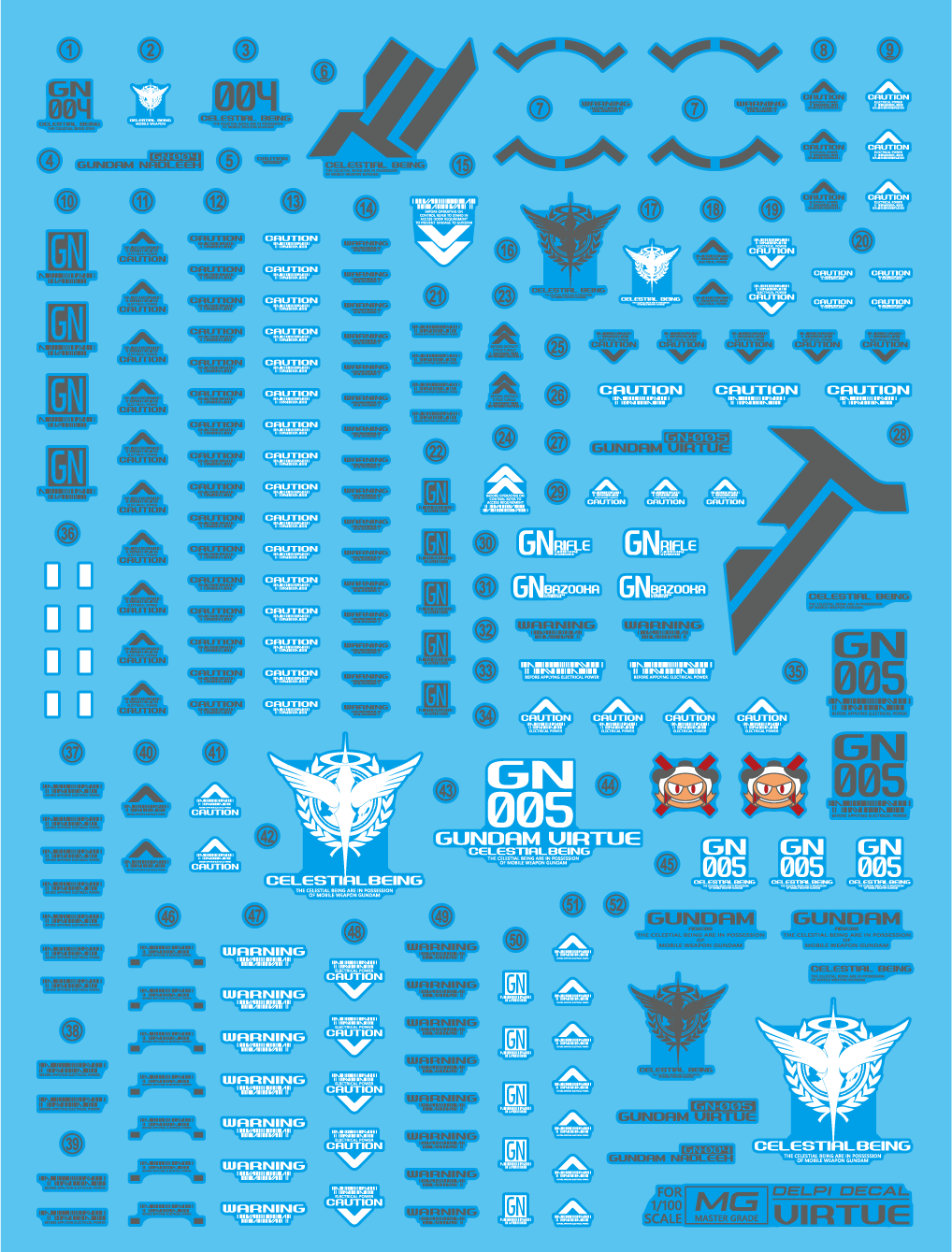 Delpi - MG VIRTUE WATER DECAL - Manual Version - (HOLO)