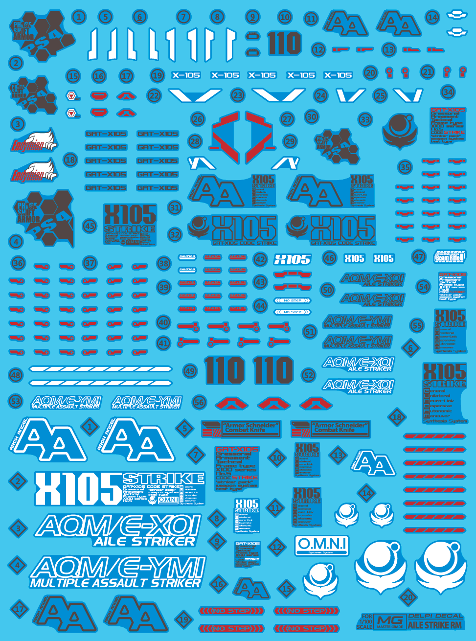 Delpi - MG Aile Strike Ver. RM WATER DECAL