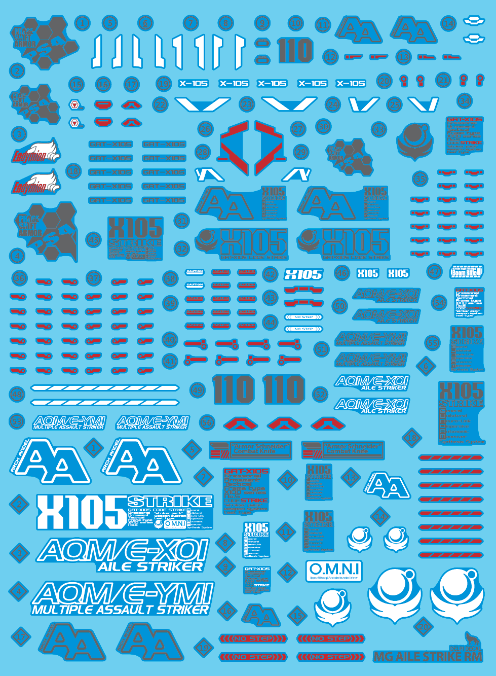 Delpi - MG AILE STRIKE Ver. RM WATER DECAL - Holo