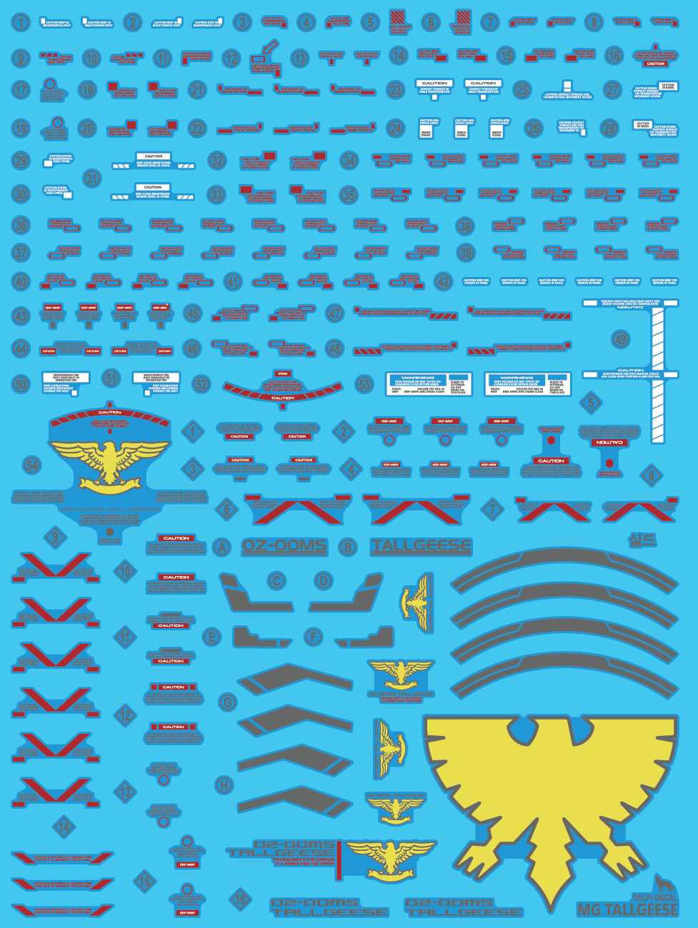 Delpi - MG TALLGEESE HOLO (Polygonal patterns) WATER DECAL